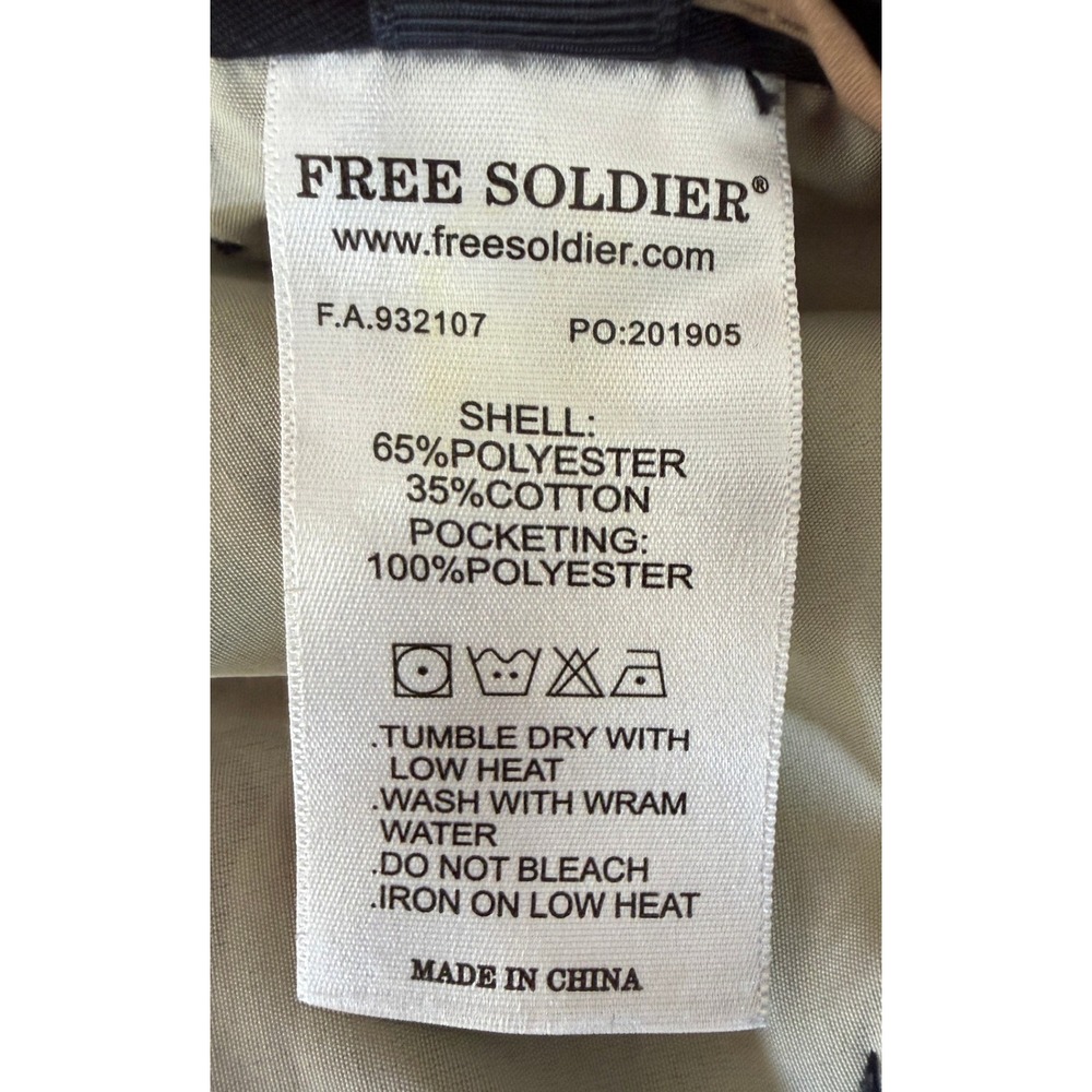 Free Soldier Mens Tactical Ripstop Cargo Pants 42x32 Black Utility Work Hiking - Picture 6 of 6
